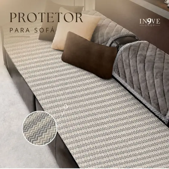 Capa Protetora Para Assento Sofá 100%Algodão Diversas Medidas - Sala Sofá Luxo