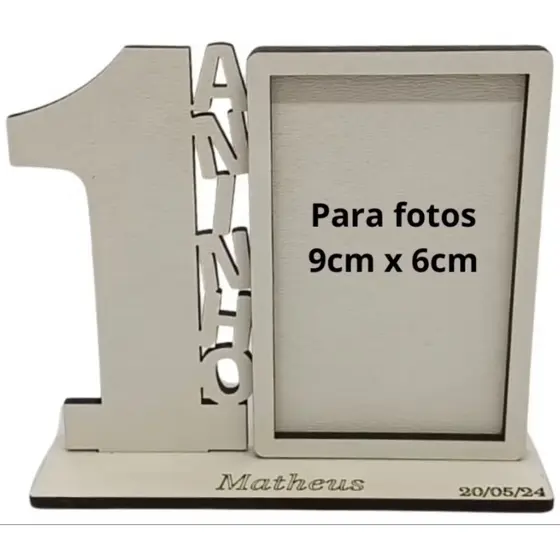 30 Lembrancinhas foto 9x6 1 aninho mini porta retratos mdf
