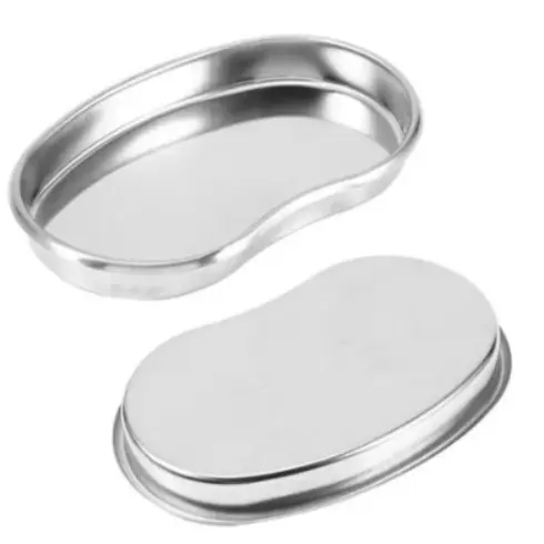 Bandeja Cirúrgica Cuba Rim Metal Inox Instrumental Hospitalar Cílios Sobrancelha Micropigmentação Cubarrim Dentista
