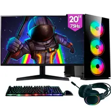 Computador Gamer completo 2Eletro RGB, Intel Core i5, 16GB, SSD 256GB, Monitor 20" - PG2E-1010RG