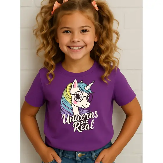 Camiseta Blusa de Unicórnio pó das Estrelas 100% Algodão Meninas Blogueirinhas