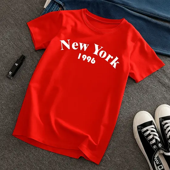 Camiseta infantil Juvenil Adolescente 100% Algodão Gola Redonda New York