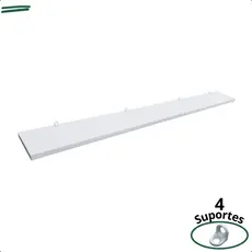 Prateleiras Branca 100X10 Com Suporte Flutuante Mdf  Organizadora Decoração Cozinha Quarto Banheiro