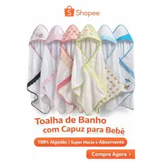 TOALHA DE BANHO BEBÊ ATOALHADO PREMIUM ENXOVAL SAIDA MATERNIDADE