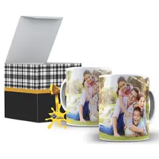 Caneca Xicara personalizada com  foto + caixinha de presente