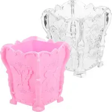 Porta Algodão e Pincel de Acrílico Borboleta para Manicure Nail