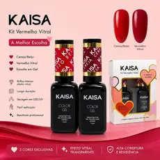 Kit Esmalte Em Gel Vermelho Vitral Kaisa
