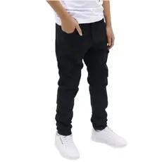 Calça jeans sarja preta infantil meninos 14 a 16 anos