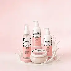 Kit Puro Leite Vaquinha - Sabonete, Esfoliante, Hidrante Corporal e Body Splash