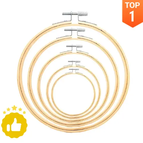 Bastidor de Bambu Com Tarraxa Regulagem | Ponto Russo com Tarracha | Bordado Manual | Artesanato