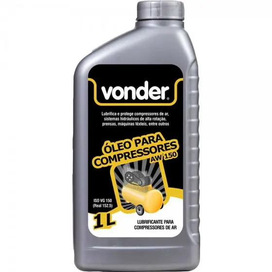 Oleo Lubrificante Compressor Sistemas Hidráulicos 1L AW150 Vonder