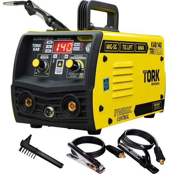 Maquina Tri Solda 140a Mig Tig Eletrodo Serralheiro Bivolt 127/220V Tork