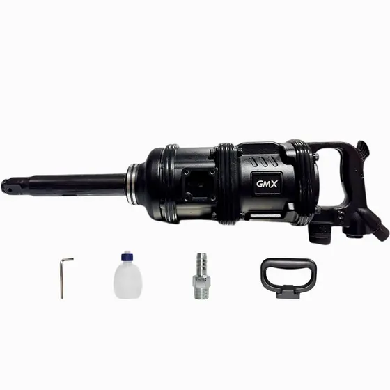 Chave de Impacto Pneumática 1" GMX G11 455Kgfm Bigorna Longa Uso Profissional
