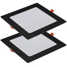 2 Luminária de Gesso Teto Painel Plafon Quadrado Embutir 18w 6500K Bv