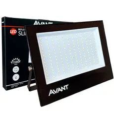Refletor Slim200 Luz Branco Frio 6500K Bivolt 200W Avant Iluminação Externa Comercio