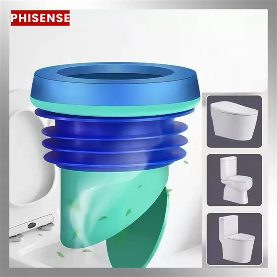 Anel De Vedação Para Vaso Sanitário Flange Com Válvula Antirretorno Antiodor Antivazamento