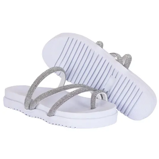 Papete feminina com brilho birken sandalia confortavel macia