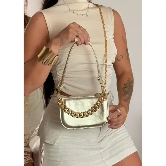 Bolsa feminina de ombro e alça transversal corrente elegante luxo bolsa para balada festa