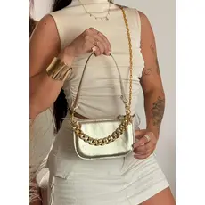 Bolsa feminina de ombro e alça transversal corrente elegante luxo bolsa para balada festa