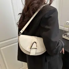 Bolsa feminina de ombro baguete pequena com alça transversal removivel elegante envio rapido