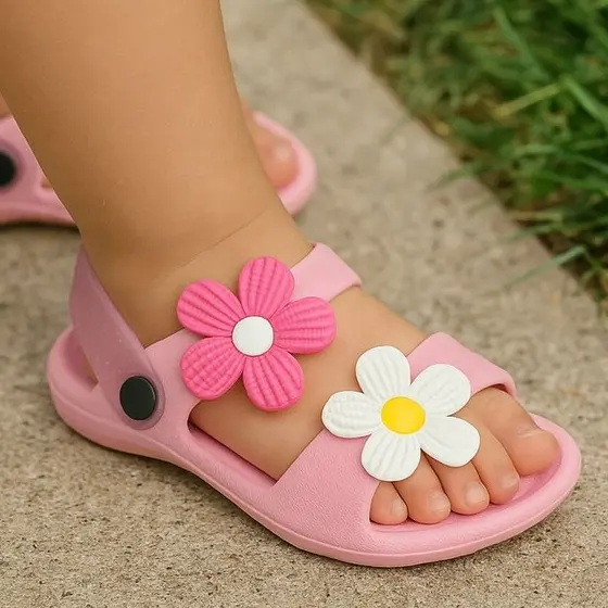 Papete Infantil Menina Sandália Feminina Sandália Leve Confortável Macia Maria Fiore