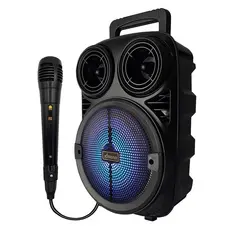 Caixa de som bluetooth portátil com microfone FM USB Xtrad