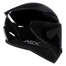 Capacete Masculino Moto ASX City Preto Solid Brilho