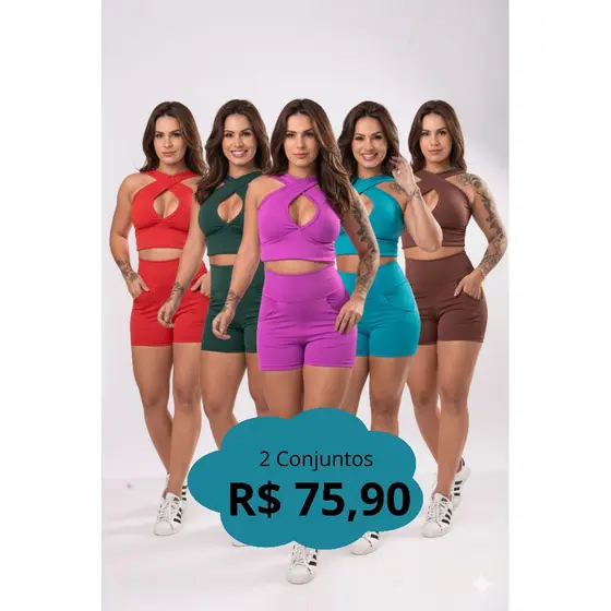 Kit com 2 Conjuntos de Academia