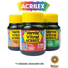 Verniz Vitral Acrilex 37ml Transparente e Brilhante