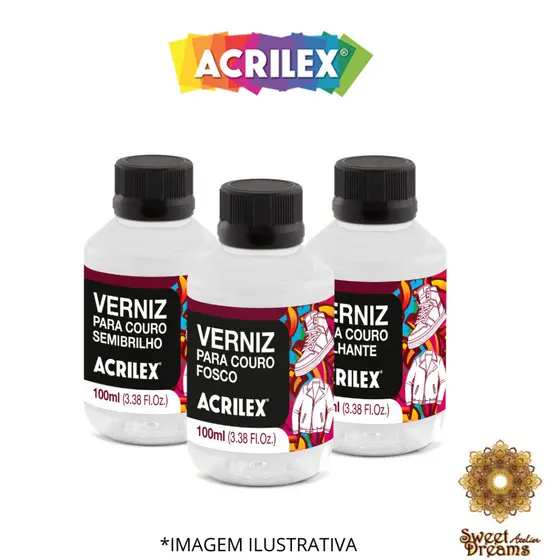 VERNIZ PRA COURO ACRILEX 100ML
