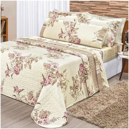 Kit cobre leito queen 3 peças \ Porta matelado \ Estampas varíadas