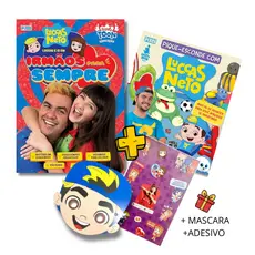 Kit Livrão Oficial Luccas Neto e Gi irmão para sempre e livro de colorir muita atividade e diversão