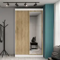 Guarda Roupa Casal 2 Portas 2 Gav Espelho Branco Carraro Nivus