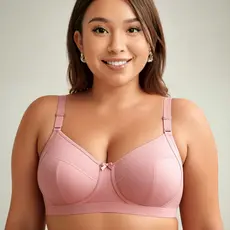 Sutiã Feminino Plus size Premium em Algodão Egípcio Reforçado Palas Largas Acolchoadas alças grossas