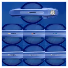 Kit 8 Peças Adesivo Protetor Maçaneta de Porta Carro Anti Arranhões Transparente