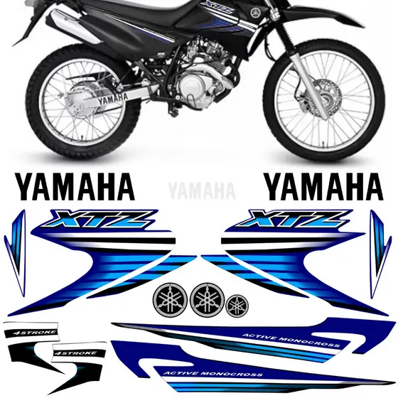 Kit Adesivo Xtz 125 2007 Moto Faixa Jogo