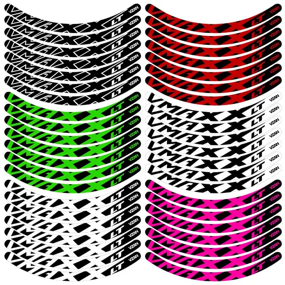 Kit 12 Adesivos Vmaxx Roda Bike Vzan Lt Vbrake Bicicleta Ciclismo Aro 24 Aro 26 Aro 29
