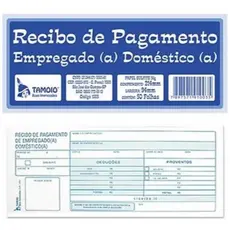 Bloco Recibo De Pagamento Empregado Doméstico 50 Folhas Talão