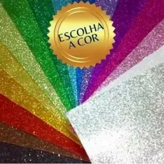 Placas De EVA GLITTER 40x48/50cm - Kit com 3 e 5 Folhas - Escolha UMA cor