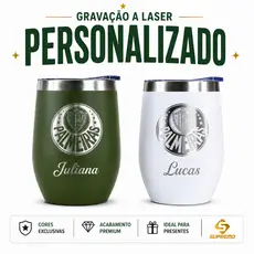 Copo cuia Palmeiras 360 ml Termico Personalizado a Laser