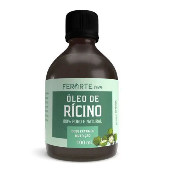 Óleo de Rícino 100% puro extração natural 100ml hidratação capilar, pontas duplas