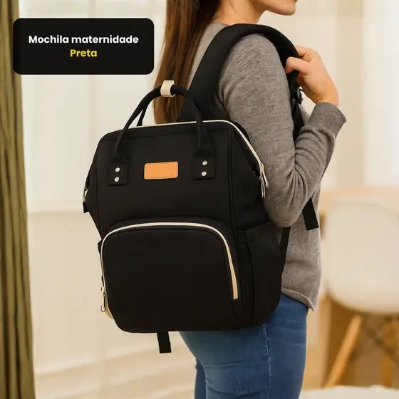 Mochila maternidade - Preta