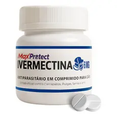 Remédio Ivermectina 6mg Para Cães Médios 15kg a 30kg Carrapatos Pulgas Sarnas Vermes 20 Comprimidos