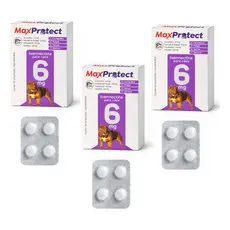 Kit 3 Ivermectina 6mg - Vermífugo 4 Em 1 Para Cães 15kg A 30kg combate pulgas carrapato verme sarna