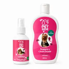 Shampoo & Condicionador + Colônia para Cães Yorkshire - Banho Perfumado para Cachorro Cães Pelos