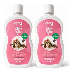 Kit Shampoo & Condicionador Para Cães Shitzu Lhasa Apso Maltês Pelos Longos Pelagem