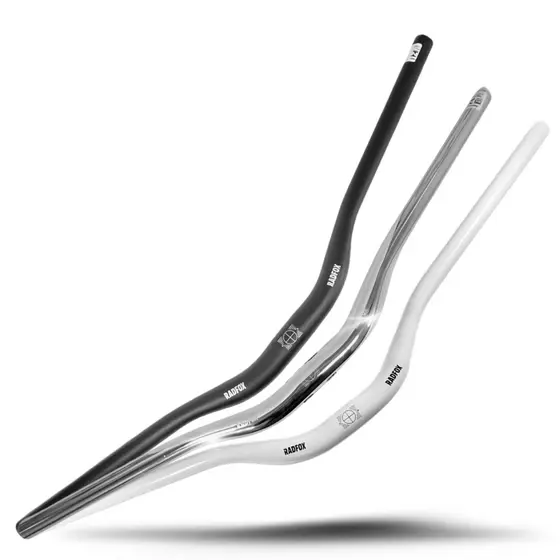 guidão curvo alto voador de bike 720mm 31.8 preto ou cromado radfox