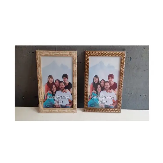 Kit 2 Porta Retrato 15 x 21 cm C/Vidro Moldura Para sala e Quarto Muito lindo