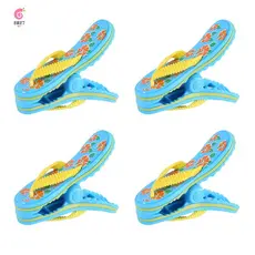 4 Pacotes De Toalhas De Praia Clipes Plásticos , Chinelos Bonitos Pegs Sunbed , De Tamanho Grande Para Férias , Piscina