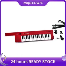 Portátil 37 Teclas Teclado Eletrônico Piano Mini Órgão Estilo Guitarra Musical , Vermelho